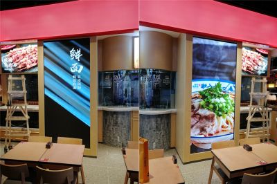 北京人人馋连锁餐饮室内P1.86高清LED显示屏（安装地点：食宝街一楼）